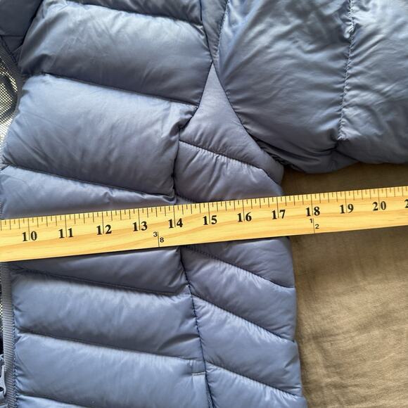 Columbia Women's Hooded Puffer Coat Autumn Mid Jacket Omni Heat Light Blue XS - Picture 12 of 13